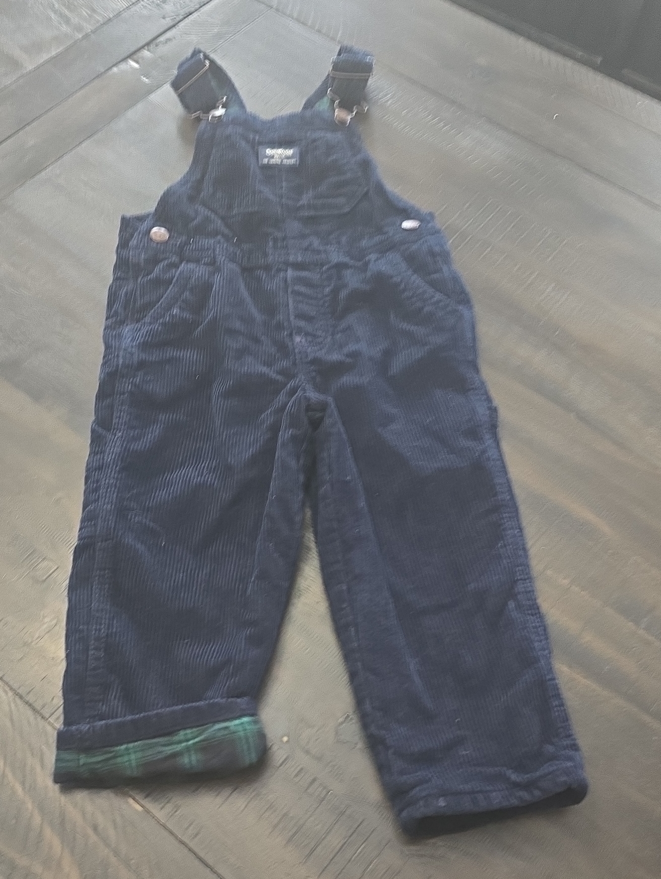 Boys Oshkosh Cord/Lined Overalls. 4t. Used.